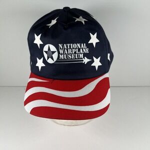 National Museum American Flag Baseball Red White Blue Cap Hat Snap Back NWT OSFA